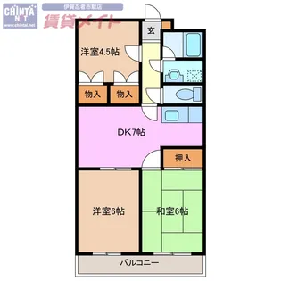 コスモスイン【3階】の間取り
