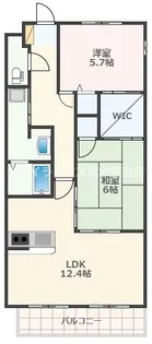 熊本県熊本市中央区新屋敷2【マンション】の間取り