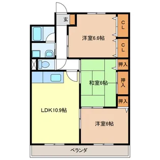サンパレス【2階】の間取り