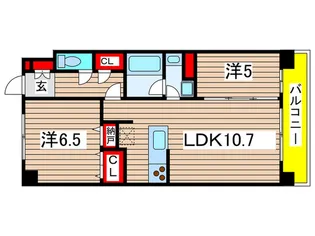 エコロジ-千葉みなとレジデンス【7階】の間取り
