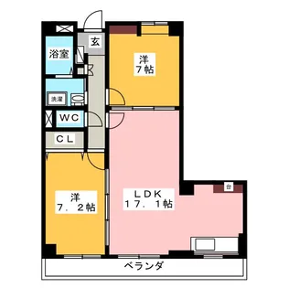 にしの台ヒルズ【3階】の間取り