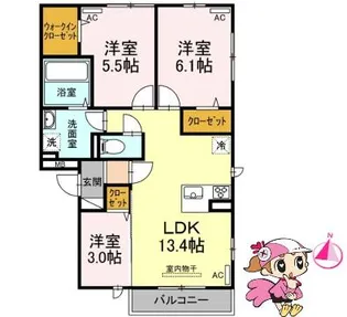 徳島県徳島市沖浜町西畑【アパート】の間取り