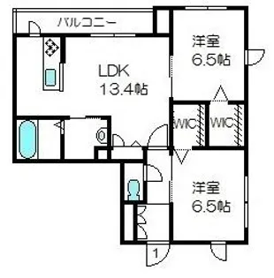 埼玉県さいたま市中央区上峰2【アパート】の間取り