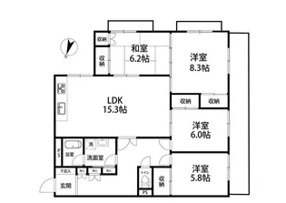 リリーディアたまプラーザ【3階】の間取り