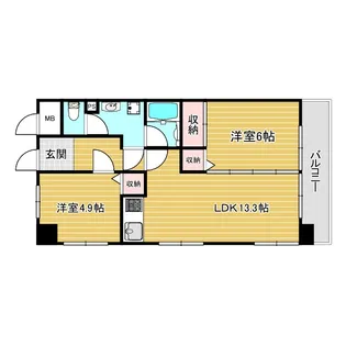 インタービレッジ高砂【7階】の間取り