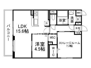 グランジェリサーチパークイースト【3階】の間取り