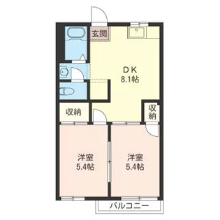 ルミエール柏【1階】の間取り