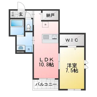 アヴェニール横濱大口【1階】の間取り