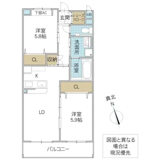 SYマンション【3階】の間取り