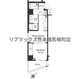 GENOVIA水天宮前IIskygarden【7階】の間取り