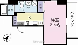 アイワプラザ【9階】の間取り