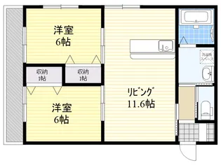 Sacas光吉【2階】の間取り