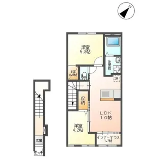 グリーン【2階】の間取り