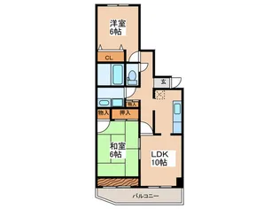 リバーパーク四つ木【2階】の間取り