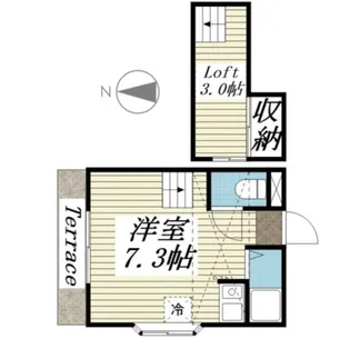 ココパームス【1階】の間取り