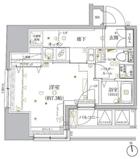 クレイシア神田淡路町【8階】の間取り