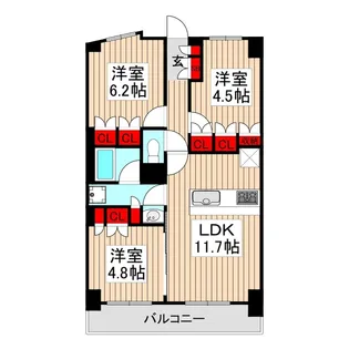 コンフォリア成増グリーンサイド【2階】の間取り
