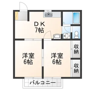 パークヒルズカーム II【2階】の間取り