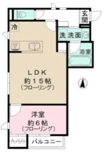 サンハイム二十騎町【1階】の間取り