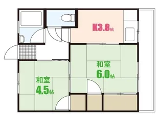 津田コーポ【1階】の間取り