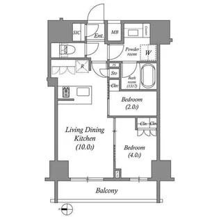 ACP Residence 錦糸町【9階】の間取り