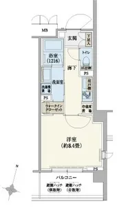 リージア経堂テラスガーデン【5階】の間取り