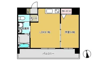 ハイグランデ矢上【4階】の間取り