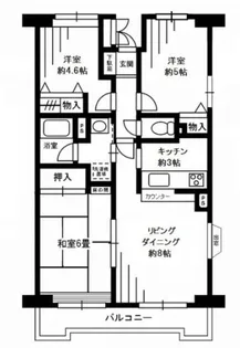 ベルウッド一之江【4階】の間取り