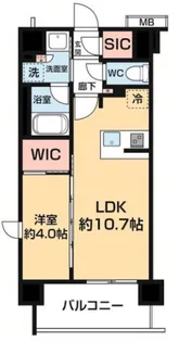 アルコバレーノ カワサキ ダイシ ツー【9階】の間取り
