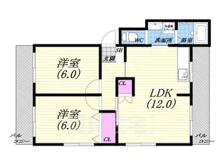 芦屋東山プリンス【2階】の間取り
