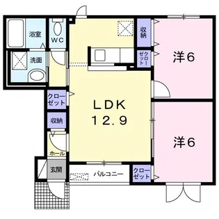 フラン【1階】の間取り