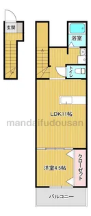 ボヌール リオ B棟【2階】の間取り