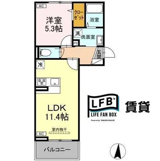ウィルコート仙崎【3階】の間取り