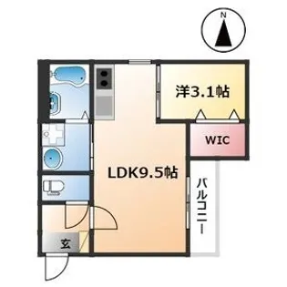 Crecia浄心【1階】の間取り