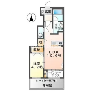 グリーンコート福寿【1階】の間取り