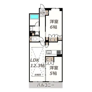 レ・ジェイド西田辺【11階】の間取り