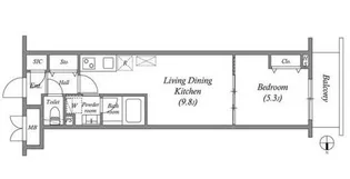 プライムガーデン若木【1階】の間取り