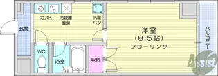 クリスタルハイツみねぎし【4階】の間取り
