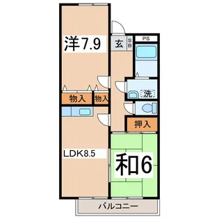 ハイツ中沢【2階】の間取り