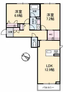 ファミール船越南【2階】の間取り