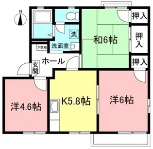 グリーンハイツ壱番館【2階】の間取り