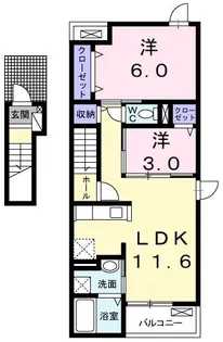 エクセル ウィステリアA【2階】の間取り