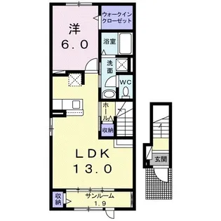 プリムラIIA【2階】の間取り