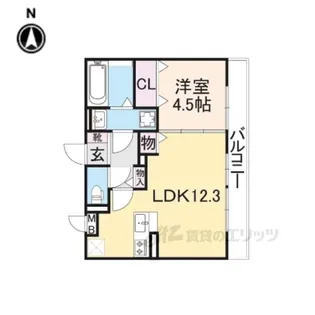 AQUABREEZE一颯【3階】の間取り