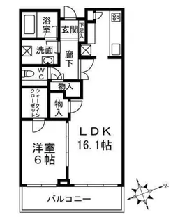 白金タワー タワー棟【25階】の間取り