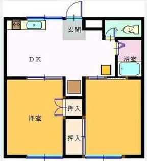 八木コーポ B棟【2階】の間取り