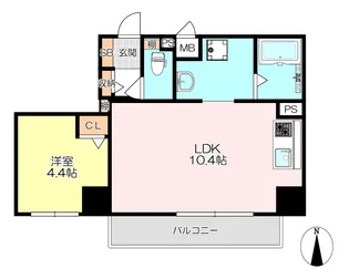 BROOKLYN SQUARE【6階】の間取り