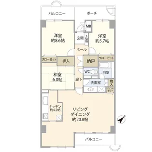 パークフィールドみさとテラ・ウエスト三街区二号館(030382)【10階】の間取り