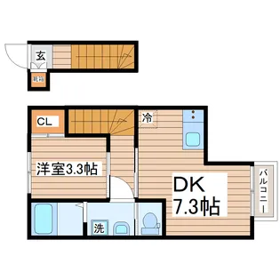 シエル宮町II【2階】の間取り