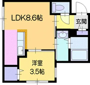 KENT Collection野幌駅前【3階】の間取り